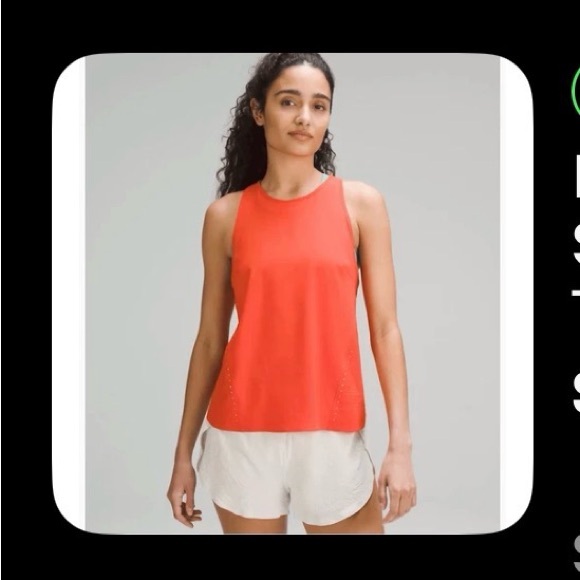 Lululemon Lightweight Stretch running Tank Airflow Orange 6 - Picture 7 of 7